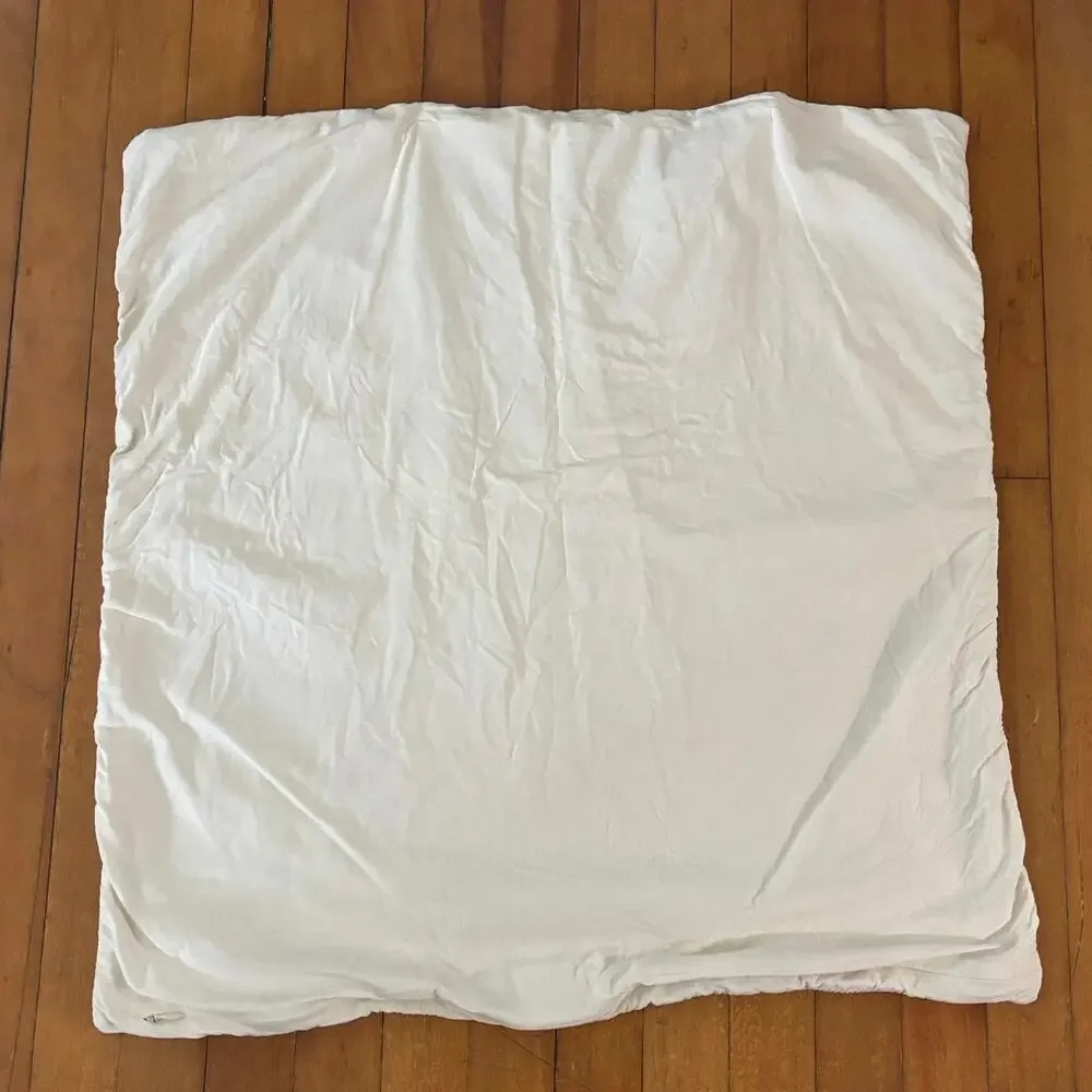 Eileen Fisher Home Textured Euro Pillow Cover Sham Cotton Large 26 x 26